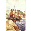 Yorkshire WHITBY Fish Quay Art Postcard (Dennis)