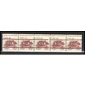 1898Ab 4c Stagecoach Fine MNH Dry Gum PNC 5/5 L...
