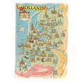 HOLLAND MAP unused vintage postcard =