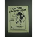 1984 American Heart Association Ad - A Heartbreaker