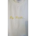 "By Faith" T-Shirt, XL, Short Sleeve, White
