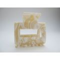 Medium/large shimmering marbled vanilla blonde ...