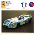 Collectors Club card. Classic Cars. Matra MS670