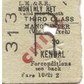 L.M.S.R. Edmondson Ticket - Manchester Victoria...