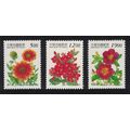 Taiwan Herbaceous Flowers 3v 1998 MNH SG#2462-2464