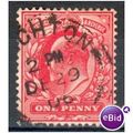 GB stamps 1902-10 KEV11 - 1d SG219 Brighton 2