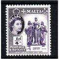 MALTA 1956 1/4d VIOLET SG 266 U/M MINT