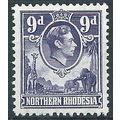 Northern Rhodesia 1952 SG39 9d Violet Mounted M...