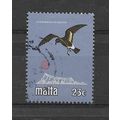 Malta.SG658 23c British Storm Petrel.Fine Used....