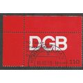 GER 1999 110pf '50TH ANN OF TRADE UNIONS' (CORN...