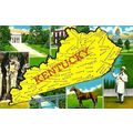 United States KENTUCKY Map Postcard (Readmore B...