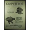 1922 Allis-Chalmers Motors Ad - Induction, Type...