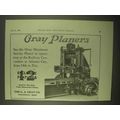 1922 G.A. Gray Planers Ad