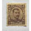 Iceland - 1920 - 20a MH stamp of King Christian