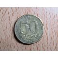 Brazil Brasil 1949 50 Centavos Coin