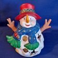 Christmas SNOWMAN Tealight CANDLE HOLDER Winter...