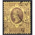 1887 Jubilee sg202 3d purple/yellow light CDS F...