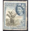 Southern Rhodesia 1953 - SG84 - 6d olive/turquo...