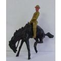 VINTAGE Plastic ' SOLDIER on BUCKING HORSE figu...