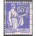 France 1937 - SG509a - 65c blue - Peace - used 5