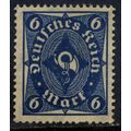 German Deutsches Reich 6 Mark Blue Posthorn Sta...