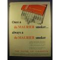 1956 Du Maurier Cigarettes Ad - Once a Smoker Always