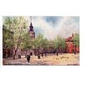 ARTIST DRAWN POSTCARD OF THE LIBRARY INNER TEMP...