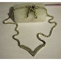 Vintage Sparkly Rhinestone Encrusted Necklace &...