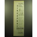1958 Singapore Tourism Ad - A must by sea or air on any Pacific Tour