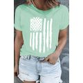 Iceland Blue American Flag Print Crewneck Plus ...