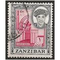 Zanzibar 1961 SG382 1/- Carmine & Black Fine Us...