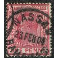 Bahamas 1902 1d Carmine wmk Crown CA SG62 FU