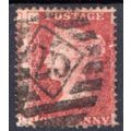 Sg43 1d rose-red plate 199 good used (G3)