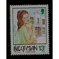 ISLE OF MAN 1989 CHRISTMAS 13p MOTHER WITH BABY...