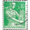 FRANCE, Reaper, green 1960, 10c