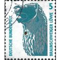GERMANY, Lion statue Brunswick, blue & grey 1990, 5pf