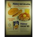1950 Pillsbury Pancake Mix Ad - Pillsbury went into action
