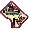 Washington D.C. Multi Color Fridge Magnet