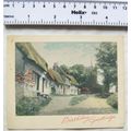 Vintage: Birthday card - street of thatched cot...
