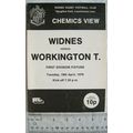 1978 programme Widnes v. Workington Town, 18th ...
