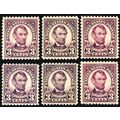 555, Mint NH 3¢ VF Lot of Six Fresh Stamps CV $...