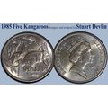 Australia 1985 ONE DOLLAR $1 COIN - Mob of Kang...