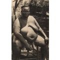 Fat Zulu Chief Zululand Africa Real Photo Postcard