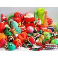 100 X CHRISTMAS XMAS DOG PUPPY TOYS ROPE SQUEAK...