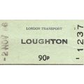 London Transport Edmondson Ticket - Loughton - ...