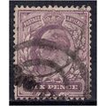 GB 1902 - 13 KEV11 6d Purple used stamp (367)