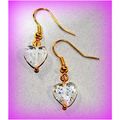 Lovely Sale Love Heart Murano Glass Gold Plated...