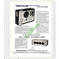Vortexion Limited London Advert - 1956 Cutting