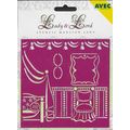 Lady & Lord. Stencil Mansion Lady. Embossing Ca...