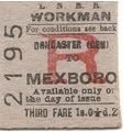 L.N.E.R. Edmondson Ticket - Doncaster Central t...